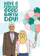 The Good Place Michael & Eleanor, Forking Good Birthday created by Charles Makes