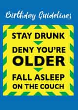 stay drunk Birthday Card 37454 created by Hatched Art
