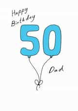 50 50th Birthday Card 7062 created by A Ray of Sunshine Cards