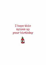 sriracha hot sauce Birthday Card 16367 created by Bread & Butter Cards 