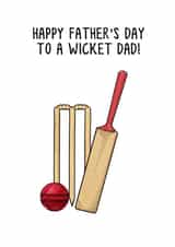 cricket wicket Father's Day Card 8942 created by Of Life & Lemons Ltd.