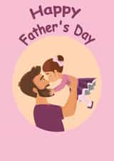 Cute Father's day card for Dad - Daddy's little girl - Dad and daughter 1000 created by Leoni Thimara