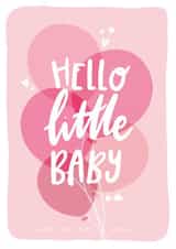 hello little New Baby Card 18049 created by katie illustrated