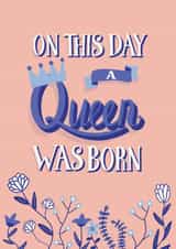 floral queen Birthday Card 18260 created by Fab Bab