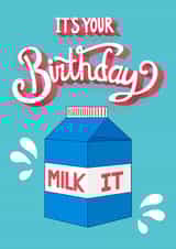 Milk It adult Birthday Card 18261 created by Fab Bab