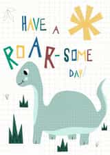 Dinosaur kids Birthday Card 17931 created by Donna Moran Designs
