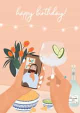 zoom facetime Birthday Card 42404 created by Olivia Slater