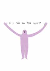 miss you thinking of you Just because Card 16626 created by Natalie Byrne