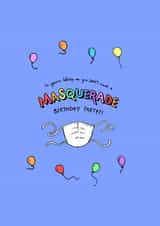 masquerade mask Birthday Card 43015 created by Hatch Creative Studio