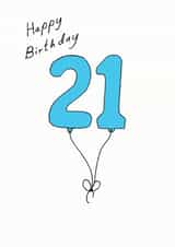21 21st Birthday Card 7080 created by A Ray of Sunshine Cards