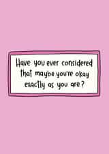 confidence mental health Love & Friendship Card 13874 created by Mellow Doodles