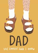 Funny Birthday Card - Dad - Socks And Sandals - The Coolest Guy I Know created by Jessica Harvey