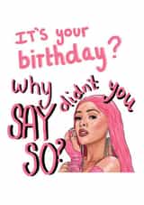 say so doja cat Birthday Card 18338 created by Amelia Katharine