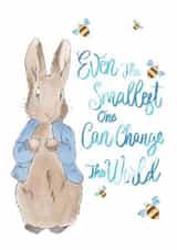Change the world Peter Rabbit Newborn card created by Paper Wishes Co