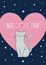 Best Cat Dad Father's Day card created by Inky in the Wild