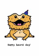 A Bearded Dragon Birthday Card for Him created by Innabox