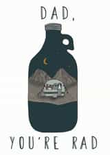 Camping Dad Card created by Laura Jayne Lettering