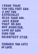 Fathers day bereavement Father's Day Card 13912 created by Sally Kaldas