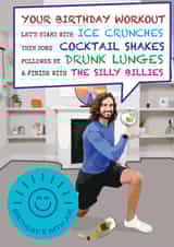 Joe wicks workout Birthday Card 42505 created by Close to the bone