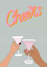 Drinking cocktail Love & Friendship Card 16789 created by Alice-Rae Aesthetic