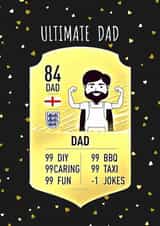 Ultimate Dad Fifa Father's Day card created by Original Fox Cards