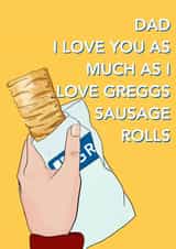 Sausage Roll Fathers Day Card  created by Kitty Strand