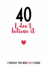 40 40th Birthday Card 17959 created by Bev O'Connor || @oconnordesign