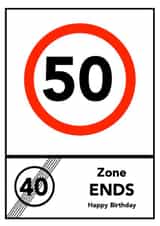 50 milestone Birthday Card 1738 created by Ha! Go on then