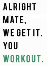 workout gym bunny Card 42957 created by Paper + Pasture