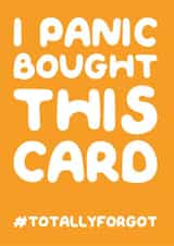 Panic Bought Orange Birthday Card 18474 created by NerdWerk