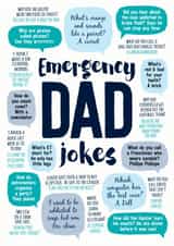 Dad Jokes Birthday Card - Funny - For Dad - Emergency Dad Jokes created by Paper Plane