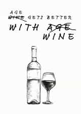 wine celebrate Birthday Card 7975 created by Pickalily Card Creations