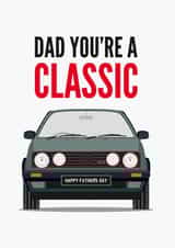VW Golf GTI Classic Father's Day Card created by Diva Doodle Designs