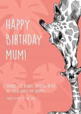 giraffe illustration Birthday Card 18443 created by Lara Hallam