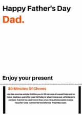 voucher 30 minutes Father's Day Card 43254 created by Hayden B