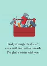 Handyman Dad card created by The Grumpy Pug