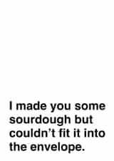 sourdough envelope Birthday Card 43299 created by Fido & Patch