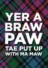 braw paw Father's Day Card 42019 created by Hiya Pal