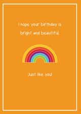 Heartfelt Birthday Card - Bright And Beautiful - Rainbow created by T & Belle Design