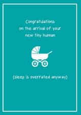 sleep overrated New Baby Card 18694 created by T & Belle Design