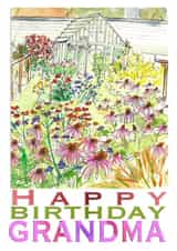 grandma garden Birthday Card 6858 created by Nancy Horton