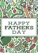 Gardener Father's Day card created by olliebrownillustration