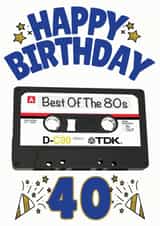 fortieth 40 Birthday Card 13069 created by ShortRound888