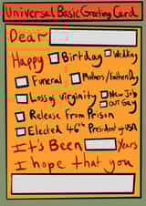 parody generic Birthday Card 43358 created by FASNASTIC LTD.