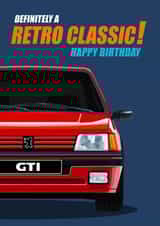 RETRO CLASSIC 205 GTI BIRTHDAY created by RetroMotion Artwork