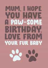 pawsome fur baby Birthday Card 16854 created by James  Steer