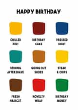 birthday colours paint Birthday Card 31895 created by Simple Sheep Design