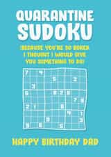 Quarantine sudoku card created by James  Steer