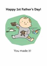 first father's day 1st father's day Father's Day Card 43071 created by Kim&Tonic