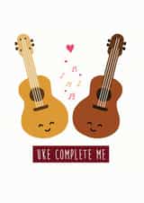 ukulele music Valentines Day Card 43399 created by Holly Collective